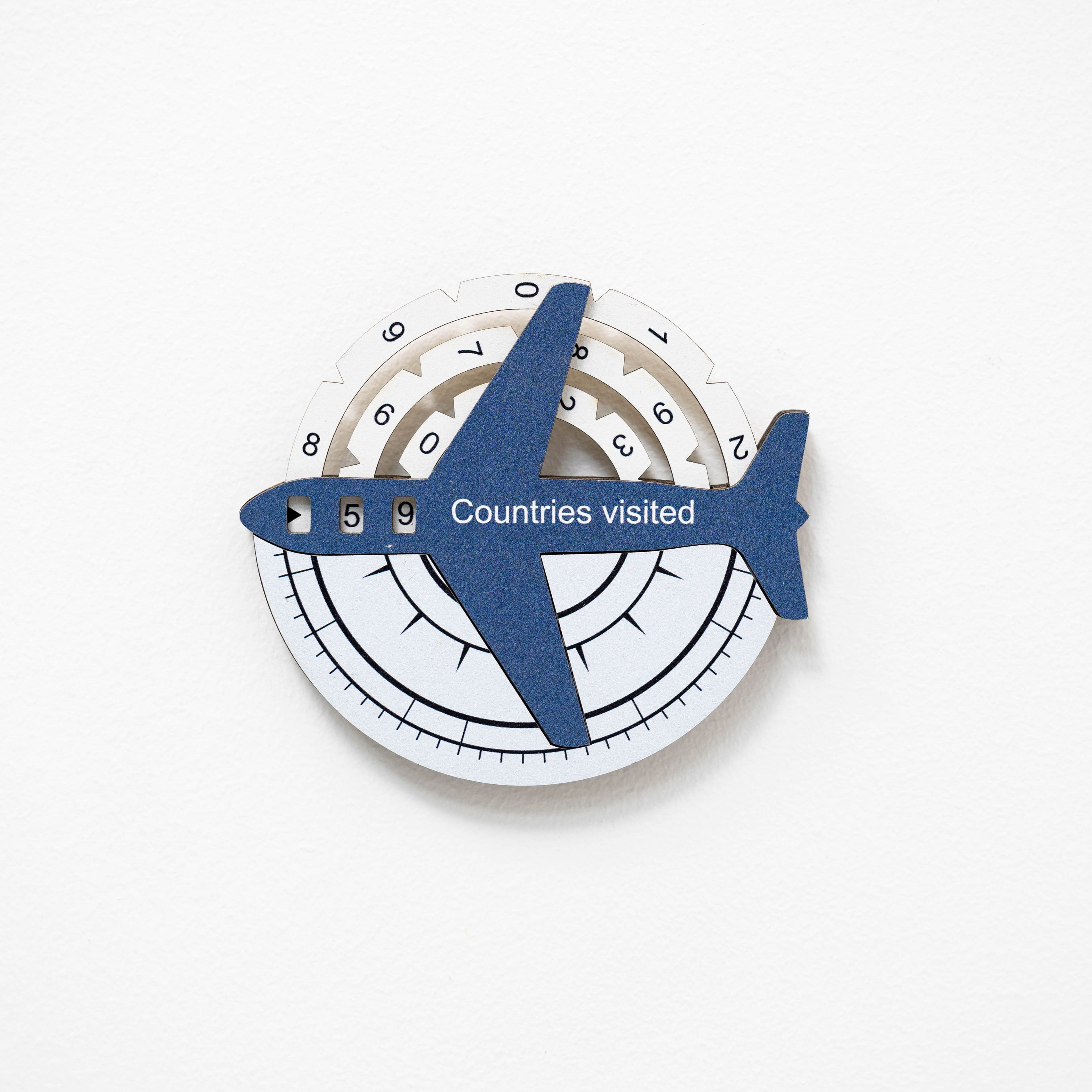 3D Wooden World Map Travel Tracker Modern Minimalist Wall Art
