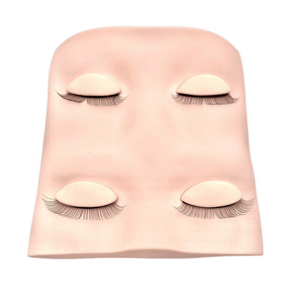 Professional eyelash extension training head with two sets of eyes for beauty practice