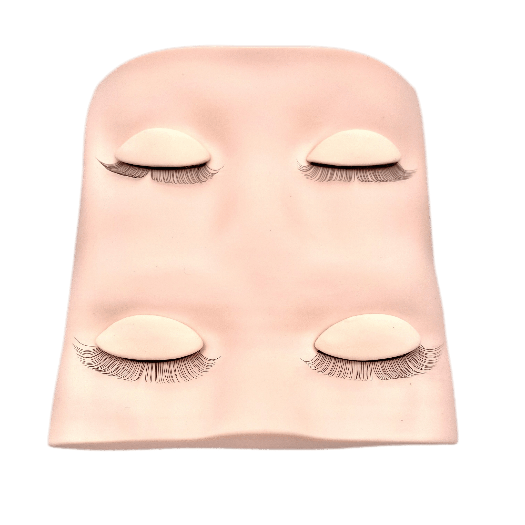 Professional eyelash extension training head with two sets of eyes for beauty practice