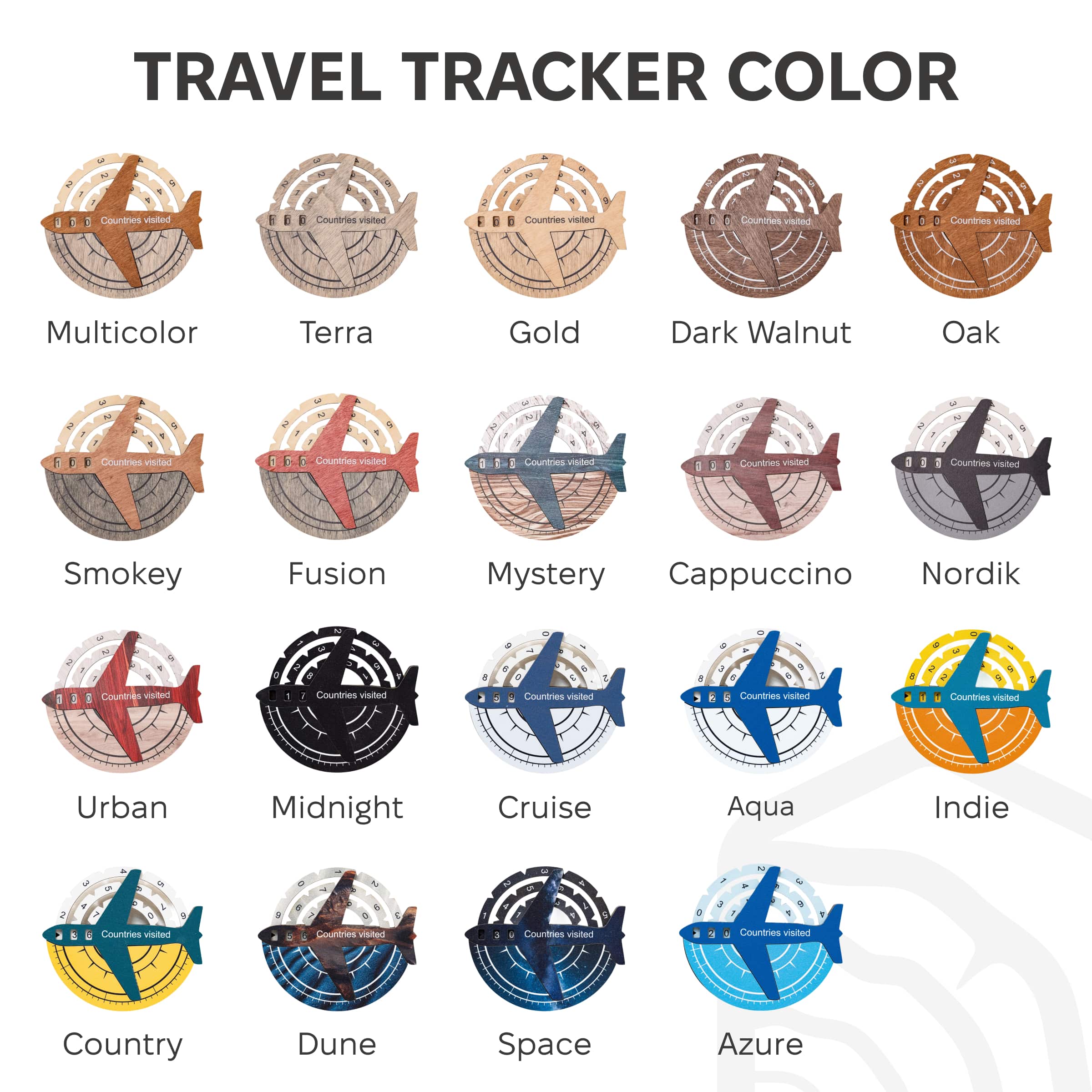 3D Wooden World Map Travel Tracker Modern Minimalist Wall Art