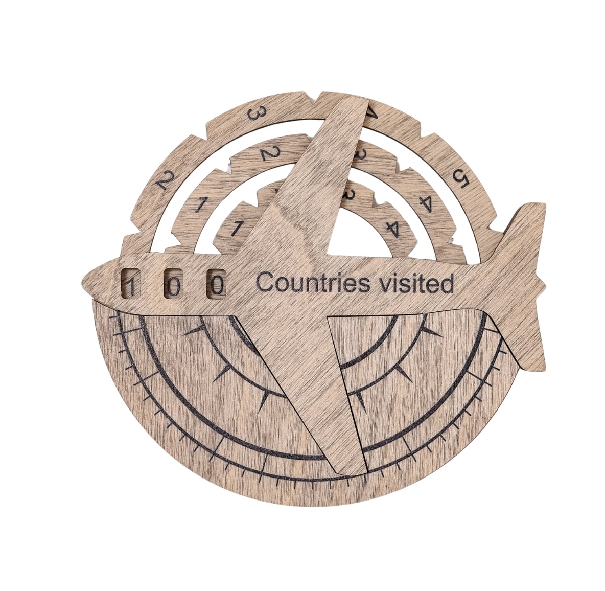 3D Wooden World Map Travel Tracker Modern Minimalist Wall Art