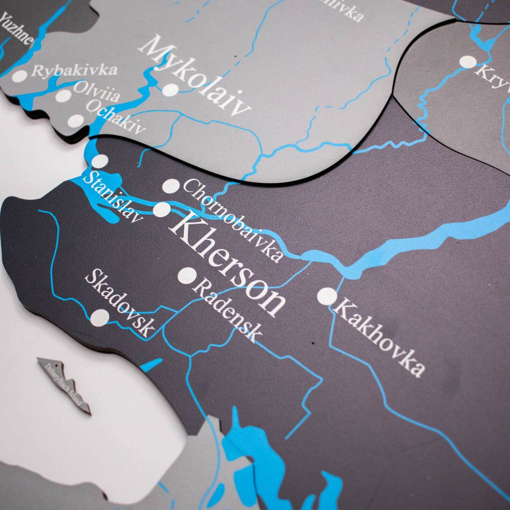 Wooden Map of Ukraine Nordik – Scandinavian Birch Wall Decor