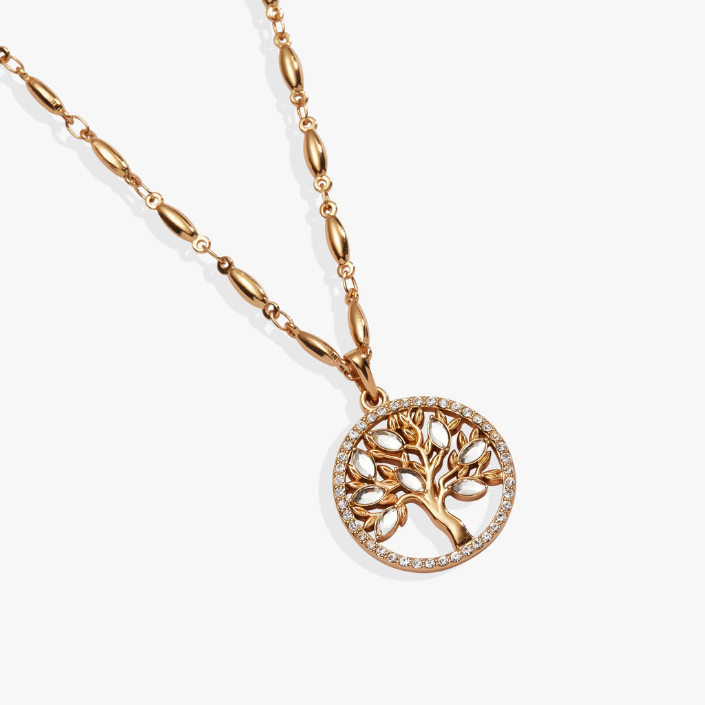 Faith and Family Tree of Life Crystal Pendant Necklace