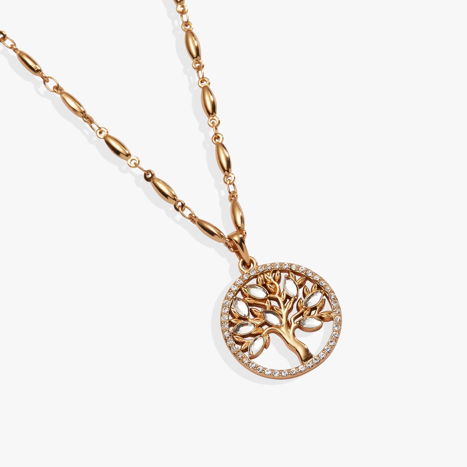 Faith and Family Tree of Life Crystal Pendant Necklace