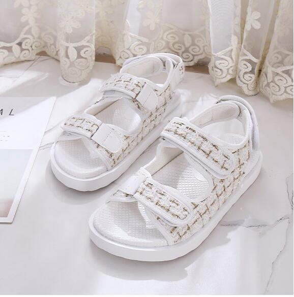 Women's Black Flat Hiking Sandals Sporty Adjustable Water Shoes