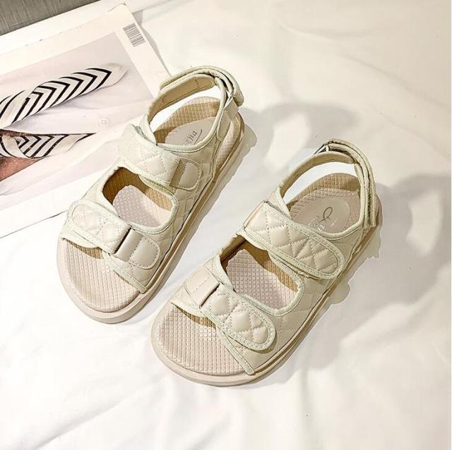 Women's Black Flat Hiking Sandals Sporty Adjustable Water Shoes