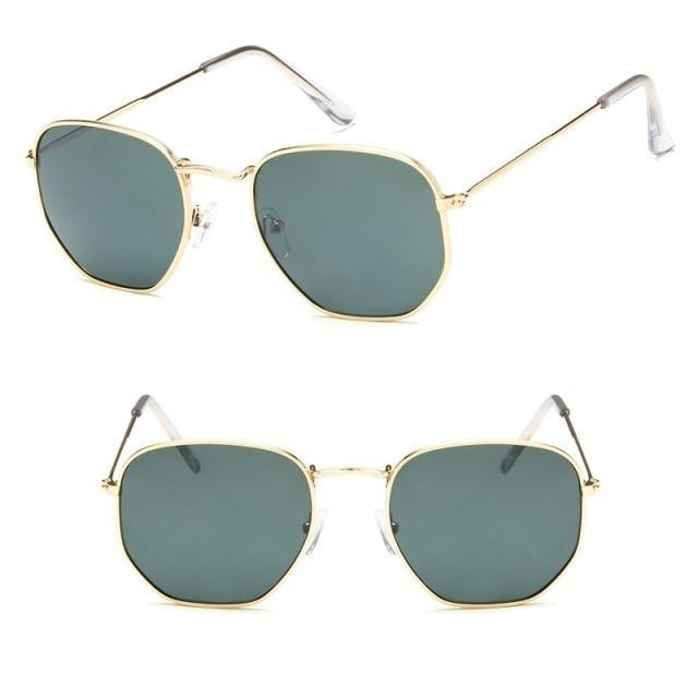Oversized Square Mirror Sunglasses with Metal Frame