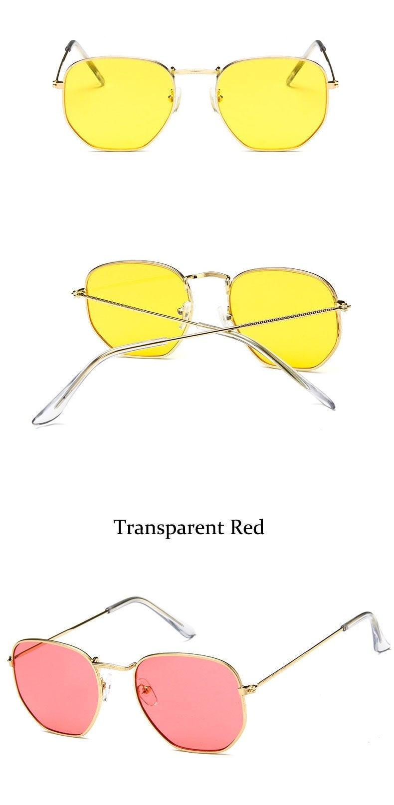 Oversized Square Mirror Sunglasses with Metal Frame