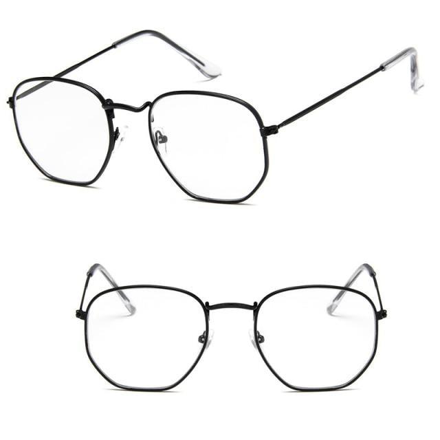 Oversized Square Mirror Sunglasses with Metal Frame