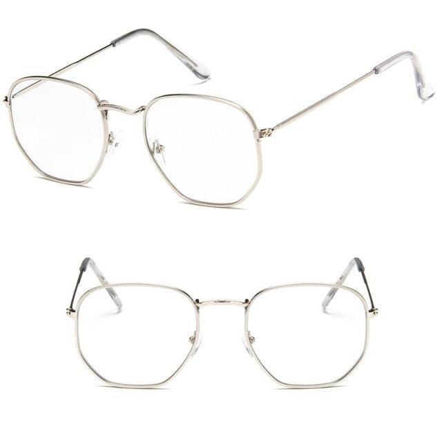 Oversized Square Mirror Sunglasses with Metal Frame