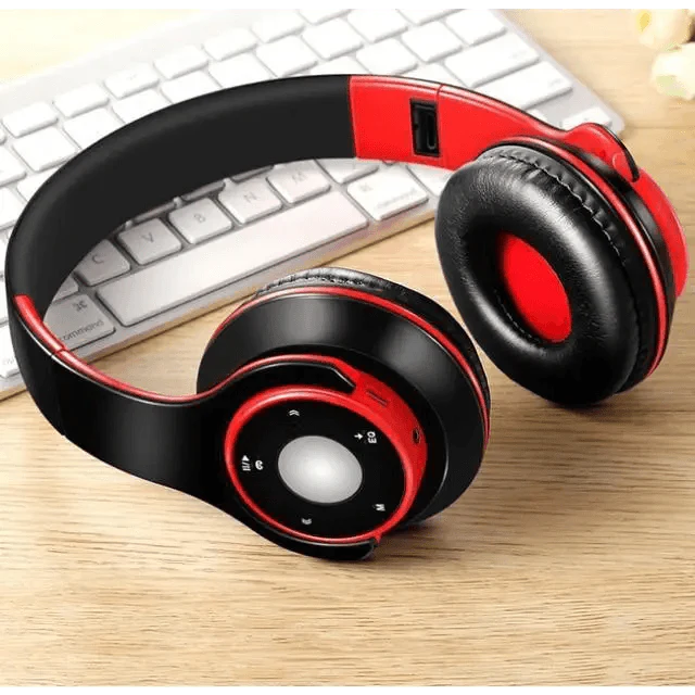 Bluetooth Foldable Headset with FM Radio, TF Card Slot & Mic