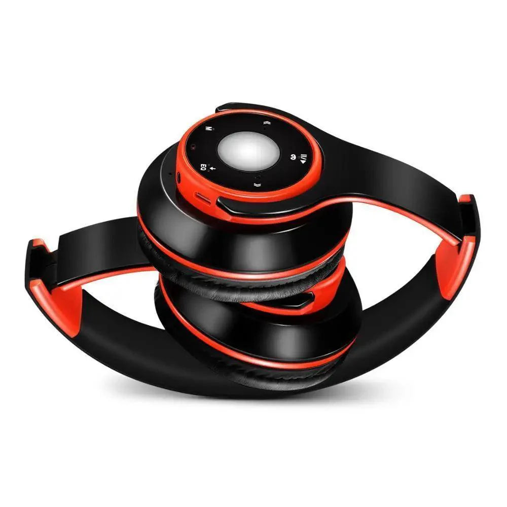 Bluetooth Foldable Headset with FM Radio, TF Card Slot & Mic
