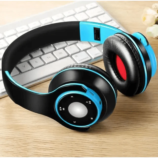 Bluetooth Foldable Headset with FM Radio, TF Card Slot & Mic