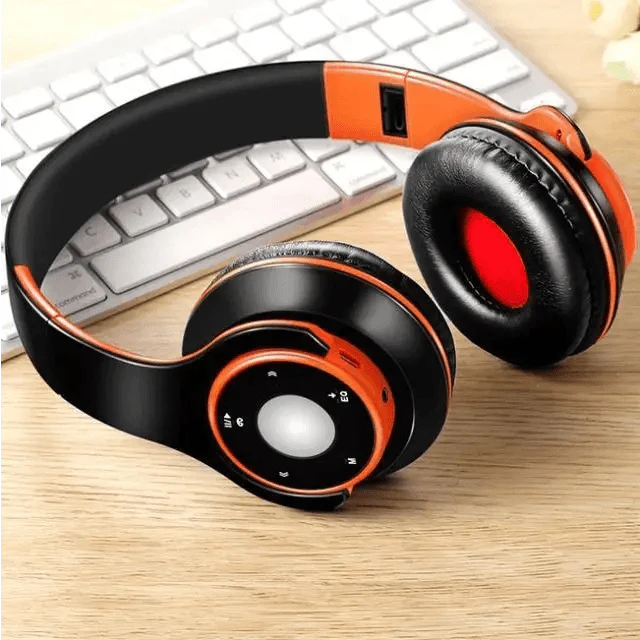 Bluetooth Foldable Headset with FM Radio, TF Card Slot & Mic