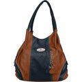 FD Fashion Shoulder Bag in Tan and Blue by Dista
