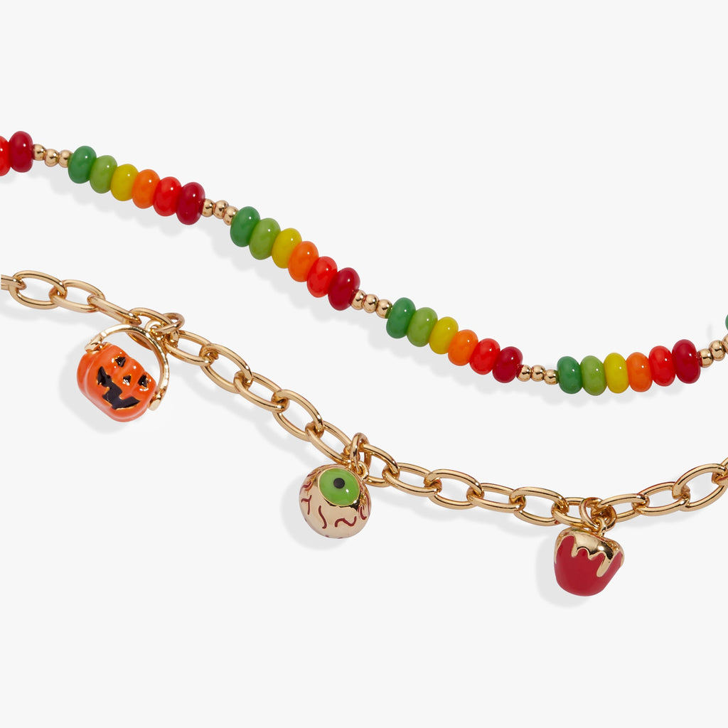 Trick or Treat Multi-Color Charm Bolo Bracelet