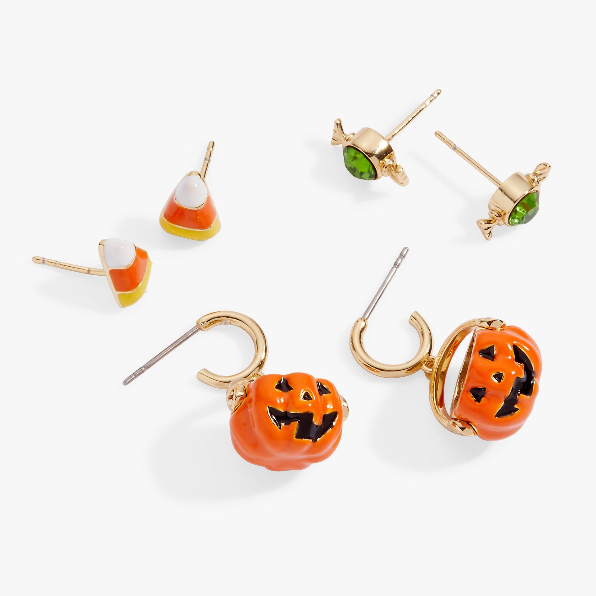 Trick or Treat Earring Set of 3 - Whimsical Halloween Jewelry