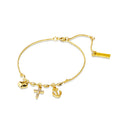 Trinity- Heart, Cross, Anchor Bracelet/ Anklet with Crystals