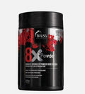 Truss 8X Powder 200g professional hair lightening powder in a black, red, and silver bottle.