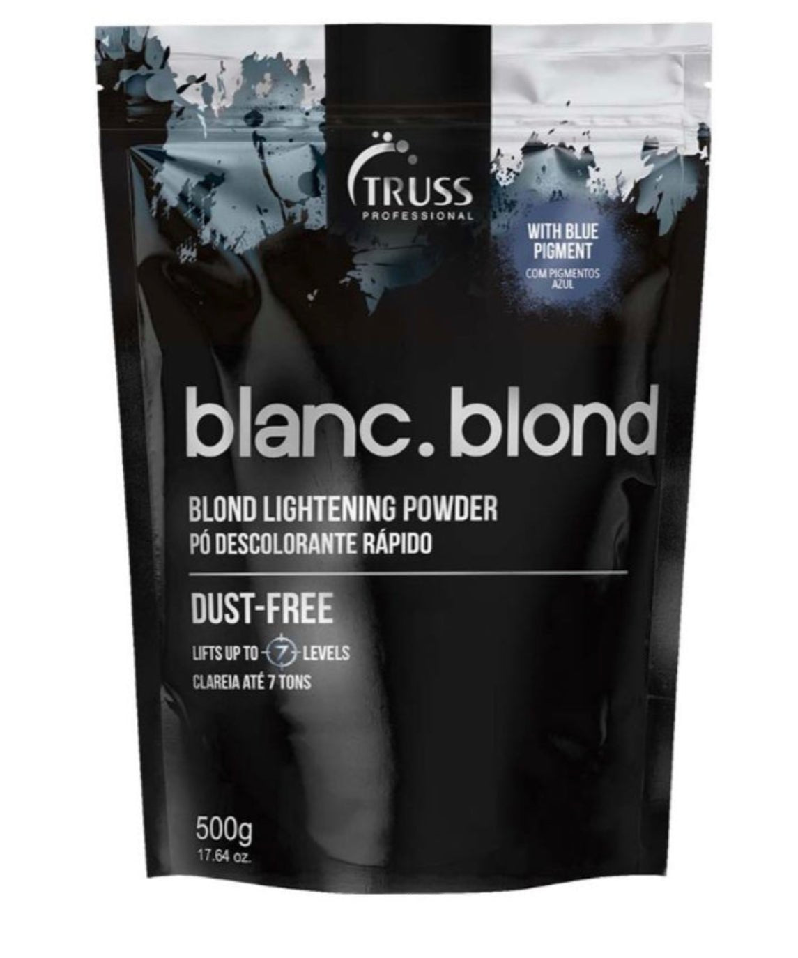 Bag of Truss Blanc Blond Lightening Powder 17.64 oz in professional blue and white packaging