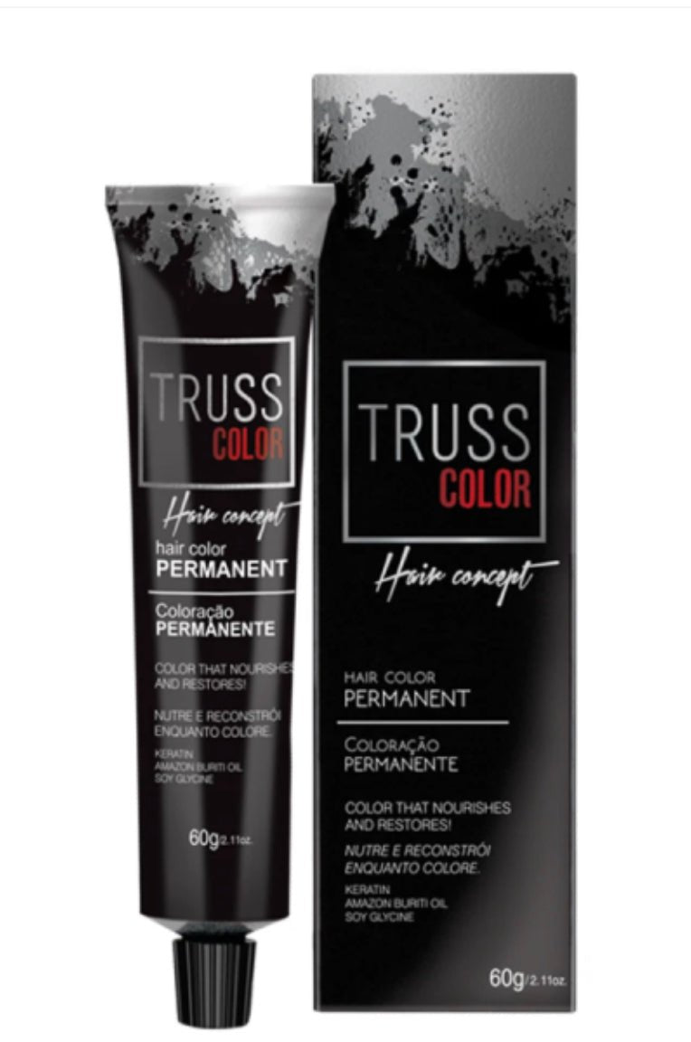 Truss Permanent Hair Color 7.0 Medium Blonde 60g tube packaging.