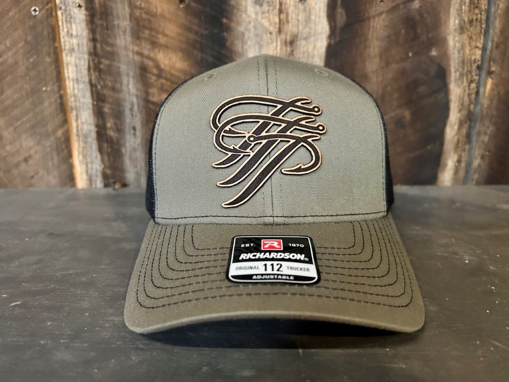 Loden Green Leather Patch Trucker Hat