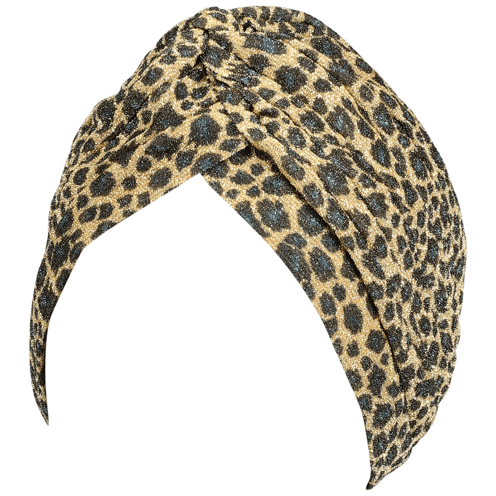 Cheetah Print Turban Hat - Glamorous Knit Animal Print Headwear