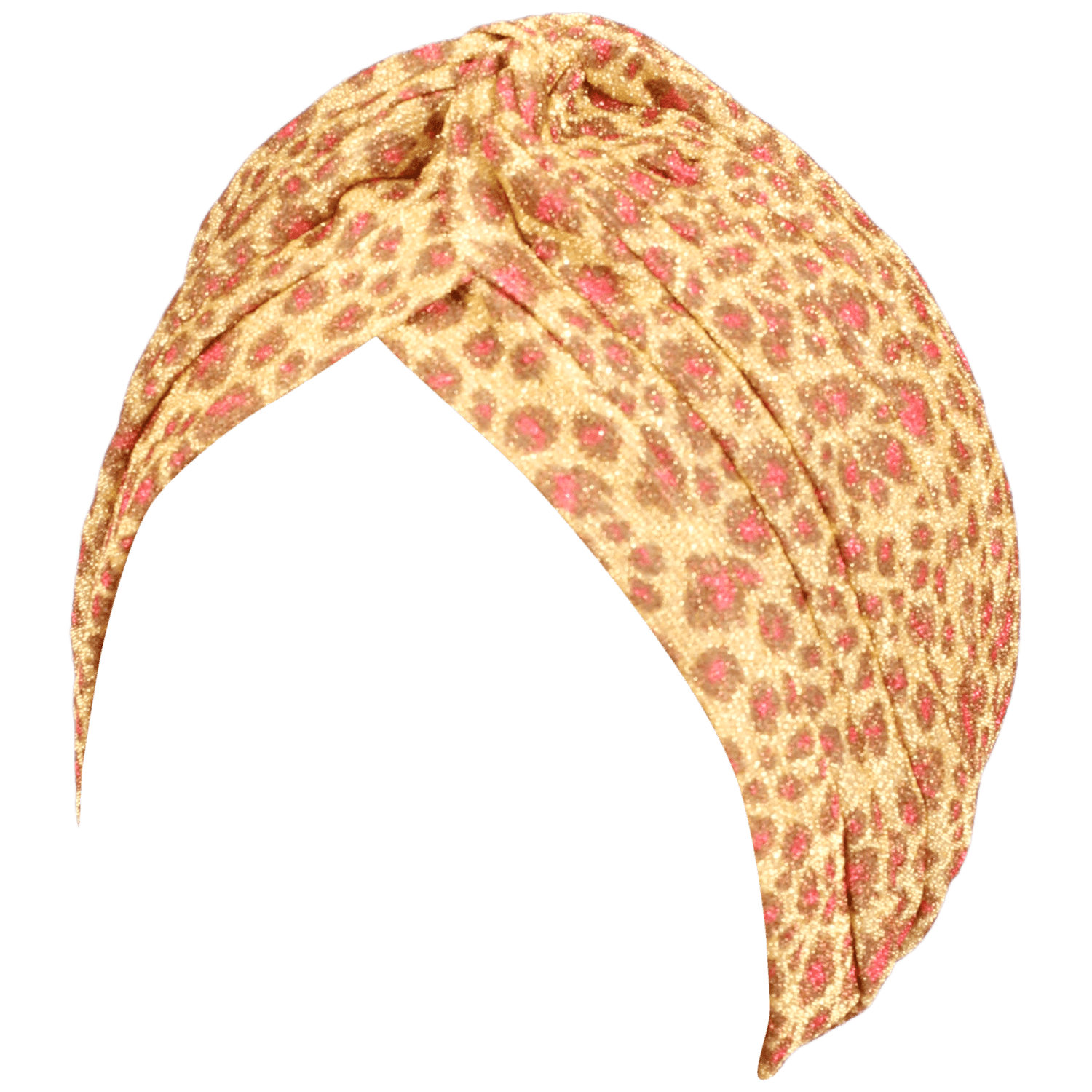Cheetah Print Turban Hat - Glamorous Knit Animal Print Headwear