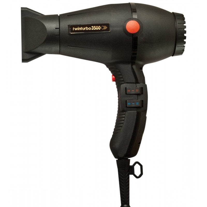 Turbo Power Twin Turbo 3500 professional hair dryer available in black or red
