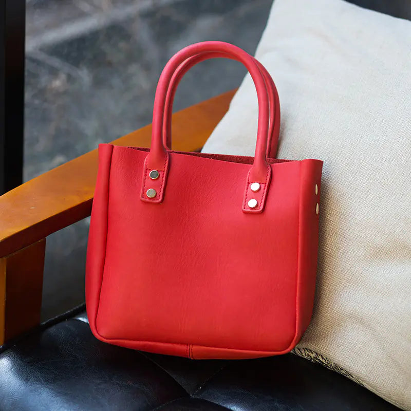 Handmade Soft Leather Commuter Shoulder Bag