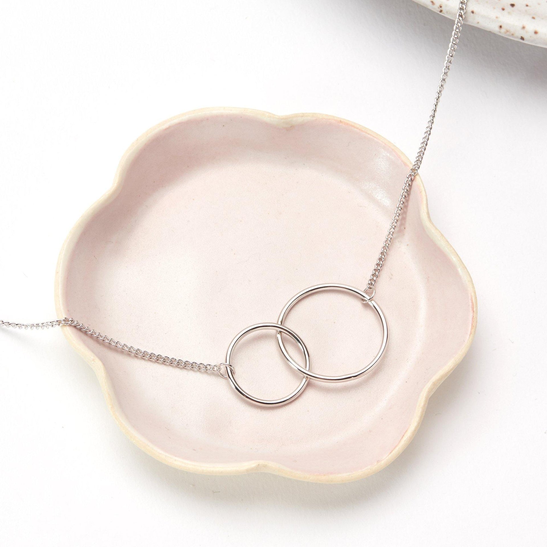 Two Interlocking Circles Necklace