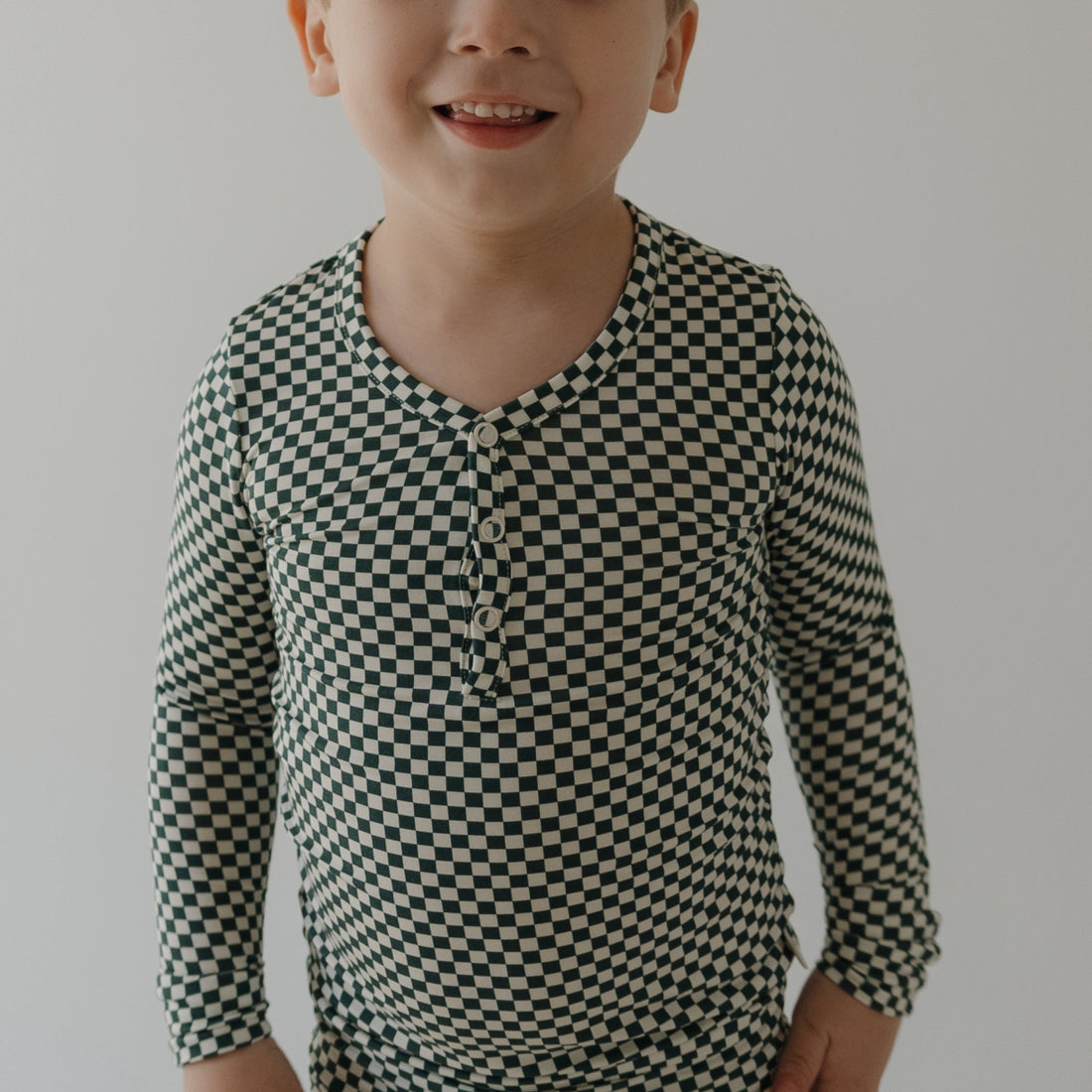Bamboo Two Piece Pajamas | Lucky Micro Check