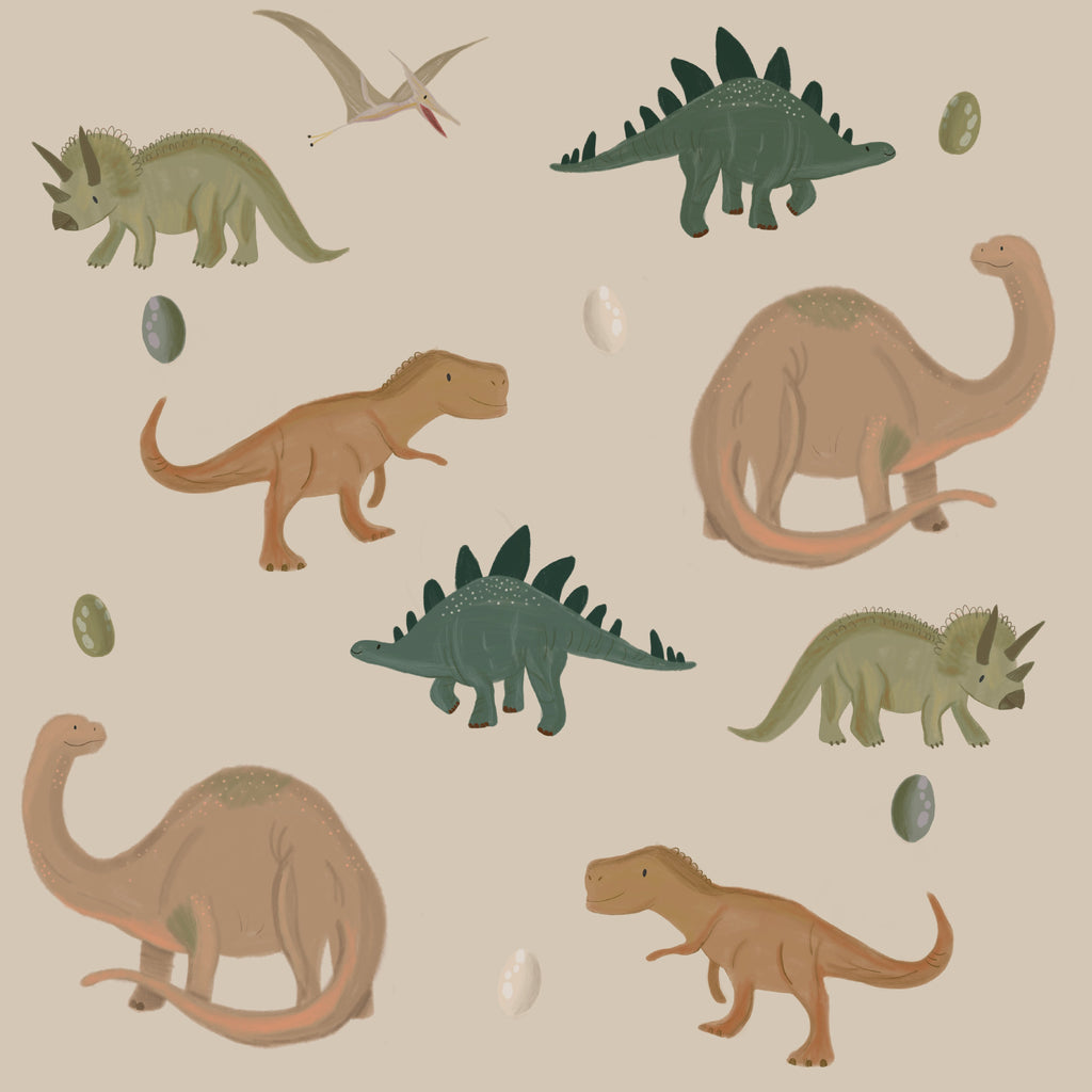 Tyran Animal Print Peel and Stick Wallpaper in Beige and Sage