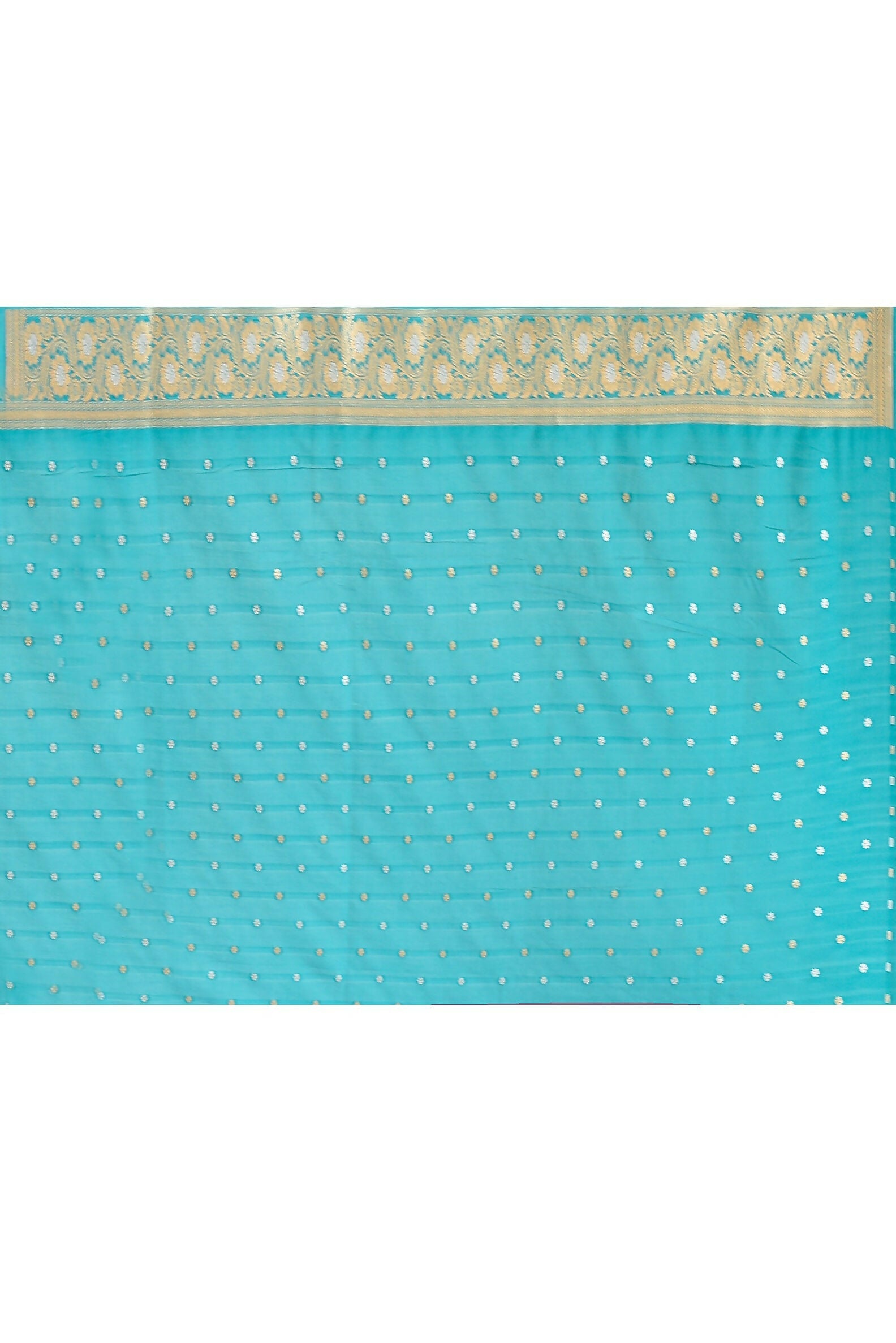 Teal Green Banarasi Soft Pure Handloom Silk Saree
