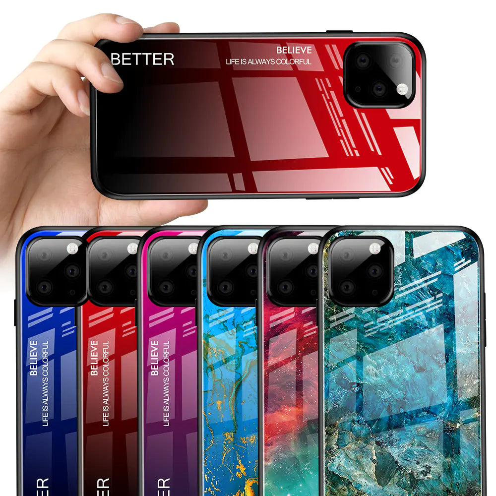 Gradient Glass Phone Case for iPhone 11 and XS Max