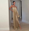 Fashionable Strapless Pleated Dress for Women