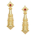Joban Fashion Women Matte Gold Brass Earrings