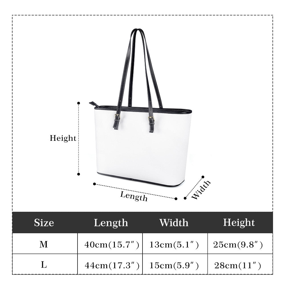 Misty Lavender Garden Leather Tote Bag