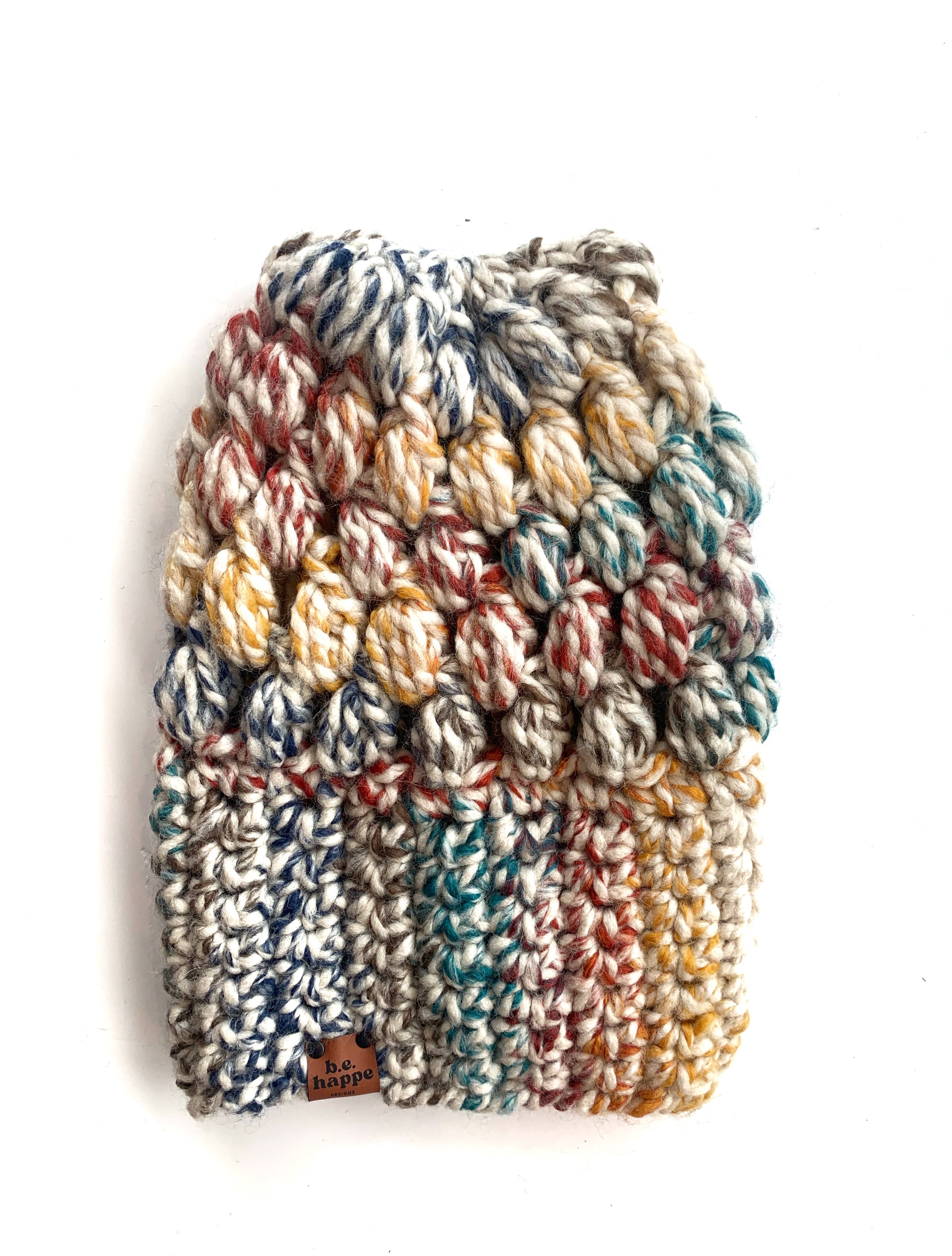 Crochet Slouch Hat | Rainbow Beanie