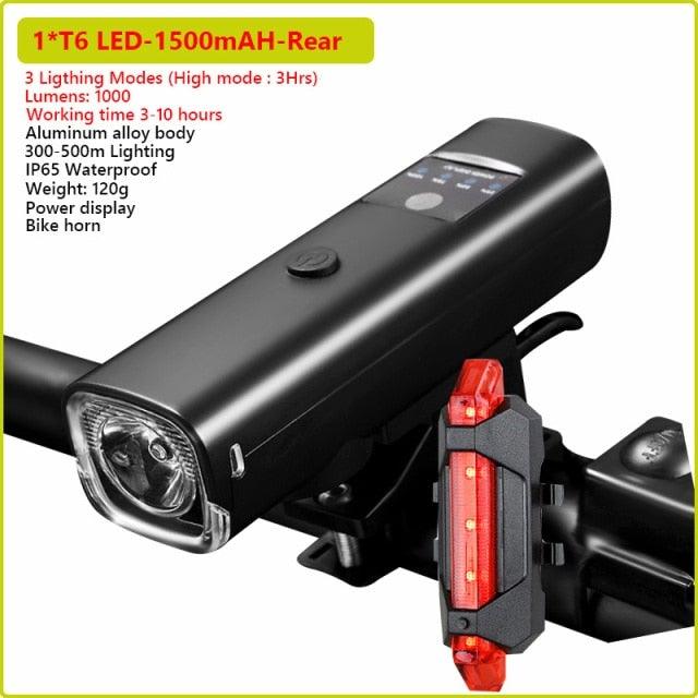 Ultra Bright USB Rechargeable 8-LED Bike Headlight - Waterproof