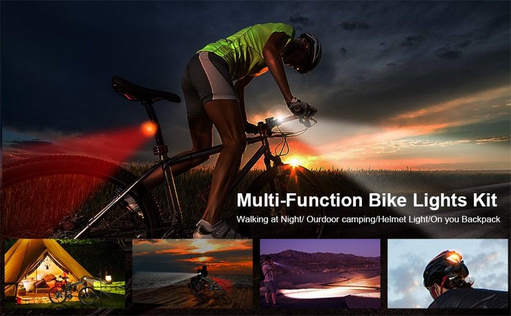 Ultra Bright USB Rechargeable 8-LED Bike Headlight - Waterproof