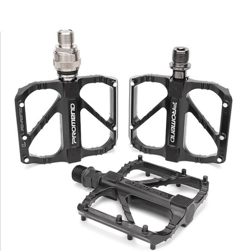 Stevvex ultralight aluminum alloy mountain bike pedals with 3 sealed bearings and non-slip surface