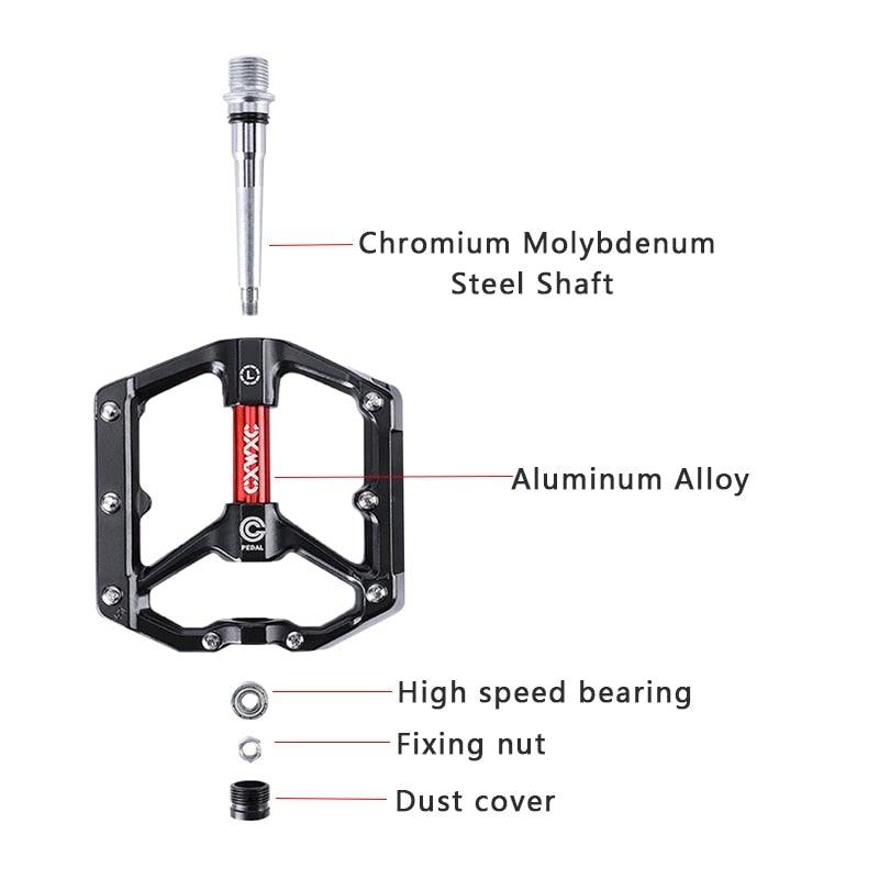 Triple Sealed Bearing Wide Platform Road Bike Pedals