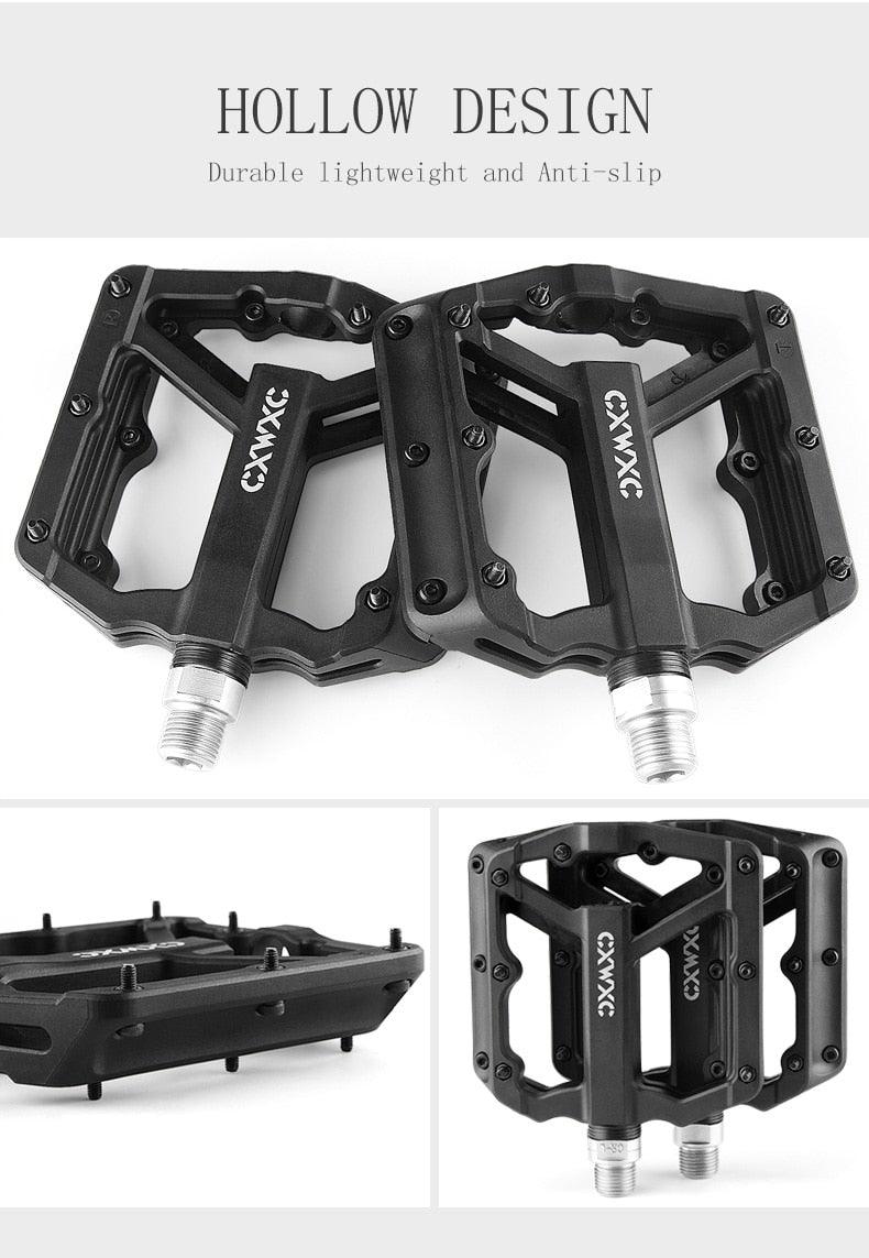 Ultralight Nylon Mountain Bike Flat Pedals with 3 Sealed Bearings