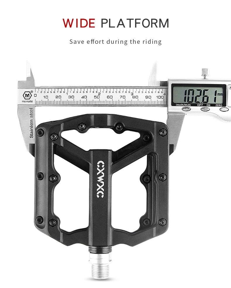 Ultralight Nylon Mountain Bike Flat Pedals with 3 Sealed Bearings