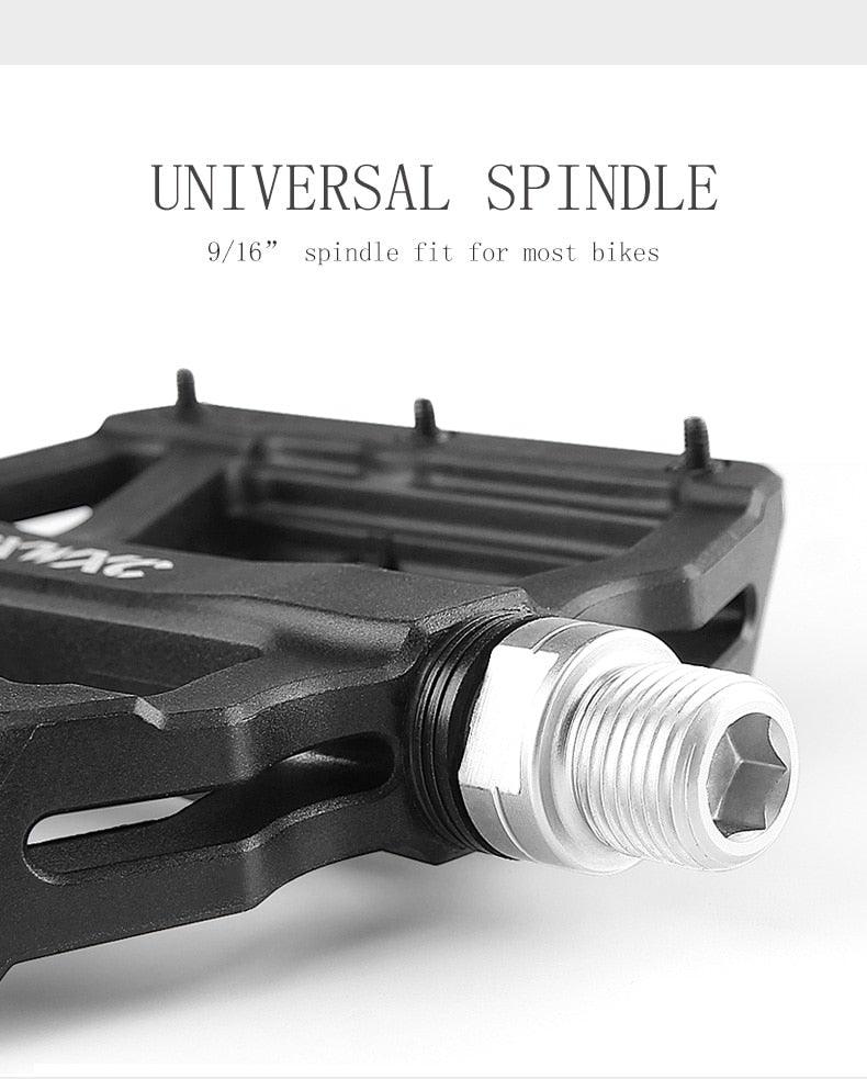 Ultralight Nylon Mountain Bike Flat Pedals with 3 Sealed Bearings