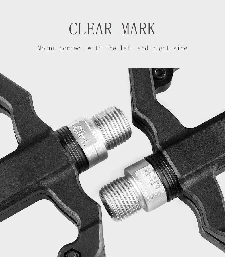 Ultralight Nylon Mountain Bike Flat Pedals with 3 Sealed Bearings
