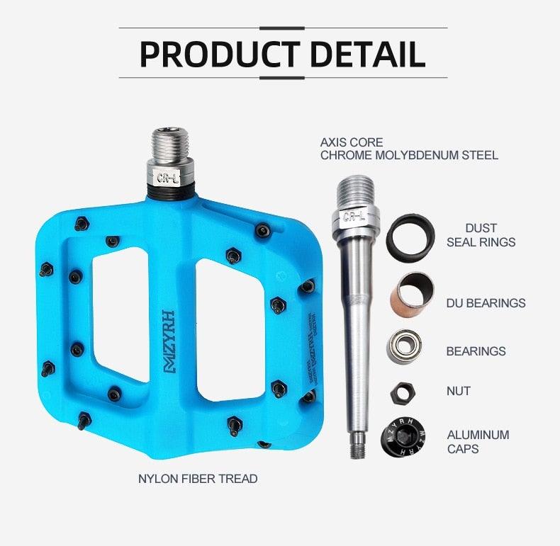 Ultralight Nylon Platform Bike Pedals with Sealed Bearings