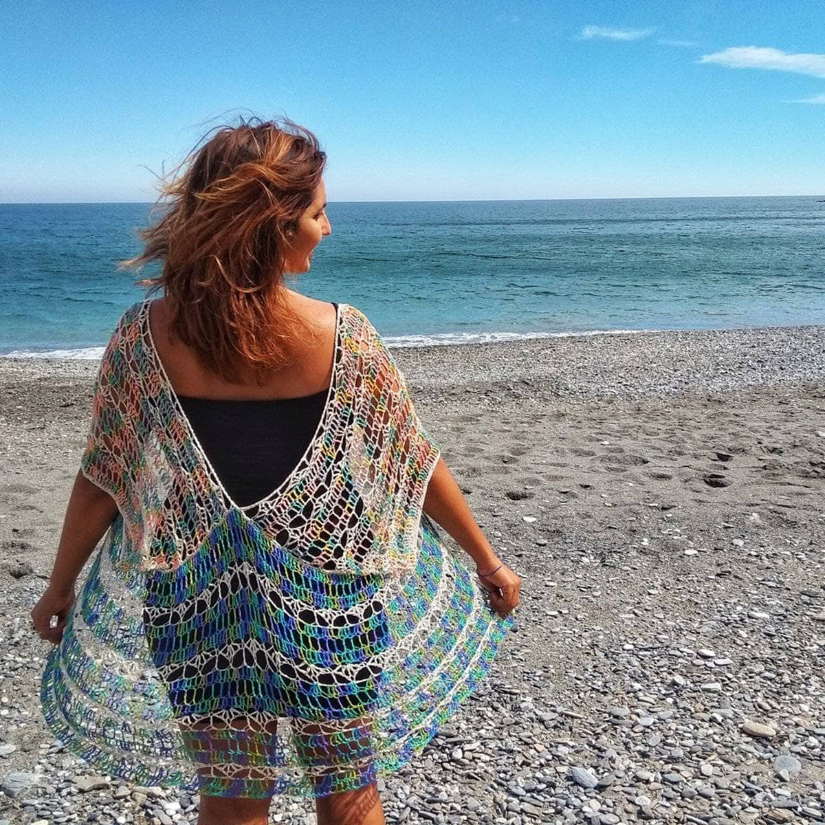 Under The Sea Crochet Duster Pattern for Women in Multi-Colored