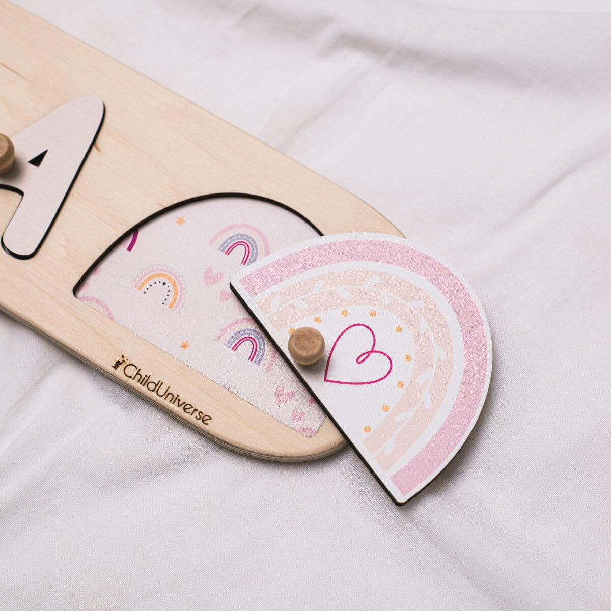 Personalized Wooden Unicorn Name Puzzle for Kids Nursery Decor